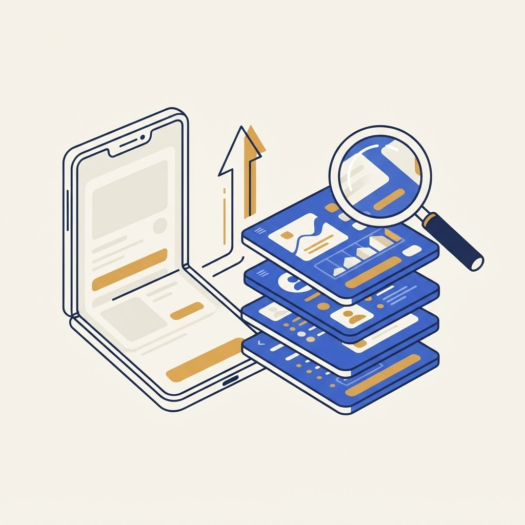 Editorial illustration for App Store SEO for iPhone Duo: Keywords, Screenshots, and Conversion