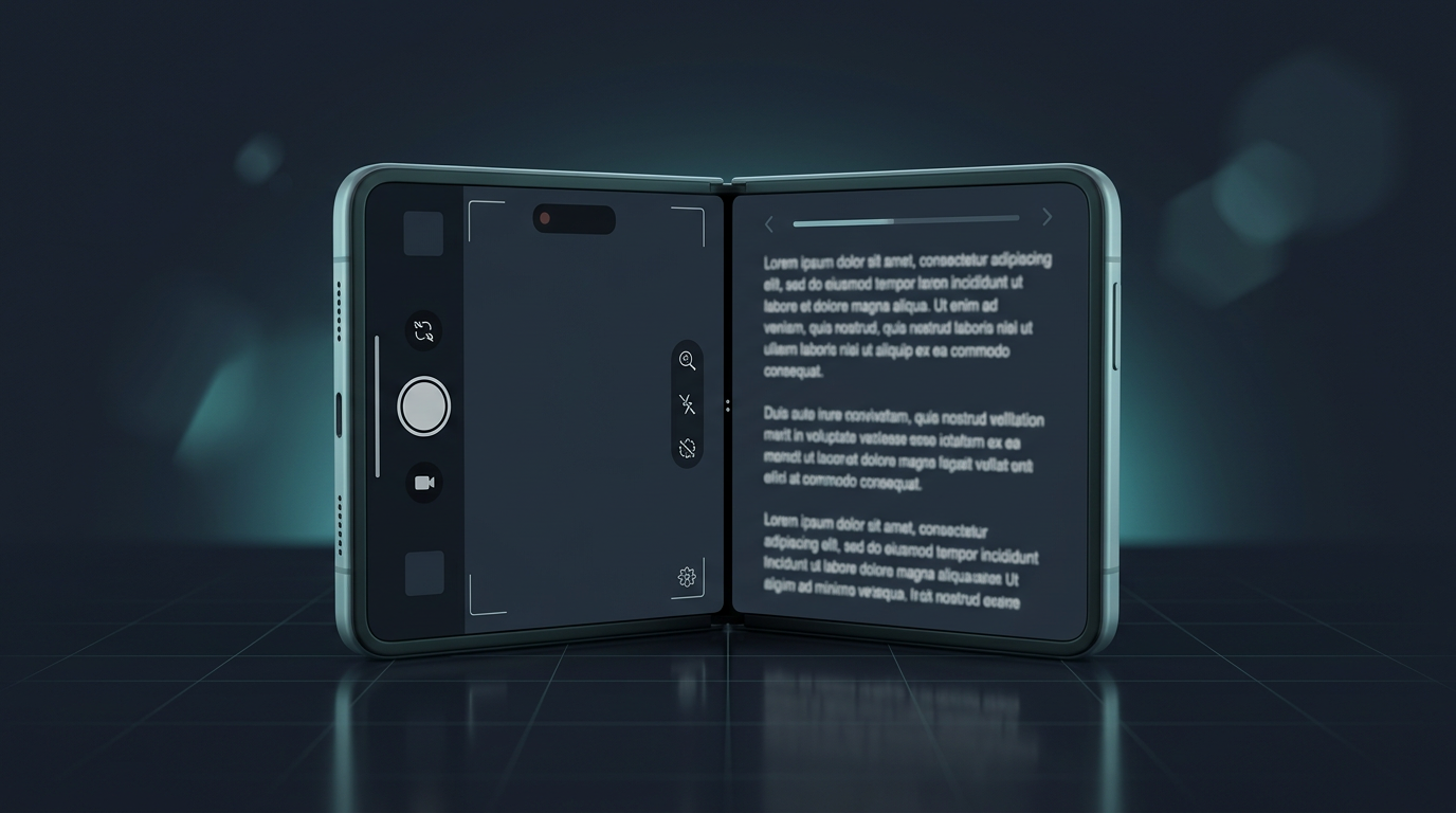 Editorial illustration for Building DuoCreator for iPhone Duo — Part 1: Why a Foldable iPhone Changes the Camera App
