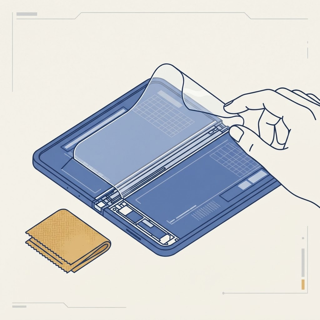 Editorial illustration for Do Not Peel It Off: iPhone Duo Inner Screen Protector Care Guide