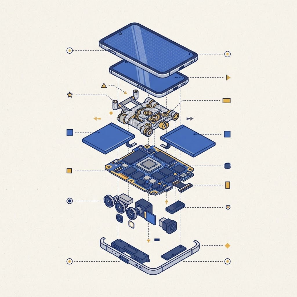 Editorial illustration for 17 iPhone Duo Technical Facts That Make the Fold More Interesting